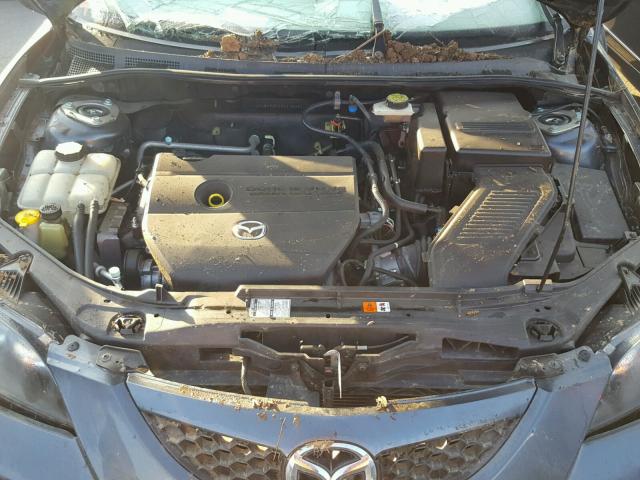 JM1BK32F081178051 - 2008 MAZDA 3 I GRAY photo 7