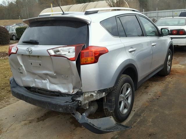 2T3RFREV3FW296814 - 2015 TOYOTA RAV4 XLE SILVER photo 4