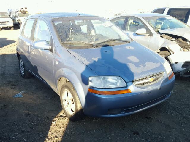 KL1TD66666B622090 - 2006 CHEVROLET AVEO BASE BLUE photo 1