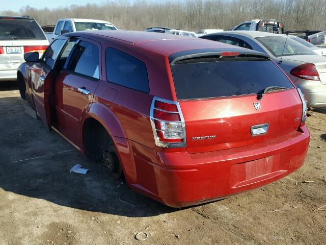 2D8FV48V95H570375 - 2005 DODGE MAGNUM SXT RED photo 3