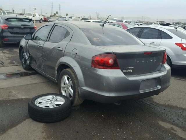 1C3CDZCG5DN624260 - 2013 DODGE AVENGER SX GRAY photo 3