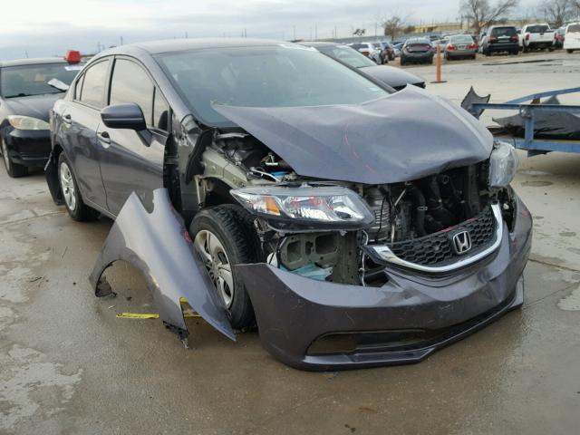 19XFB2F51FE081495 - 2015 HONDA CIVIC LX GRAY photo 1