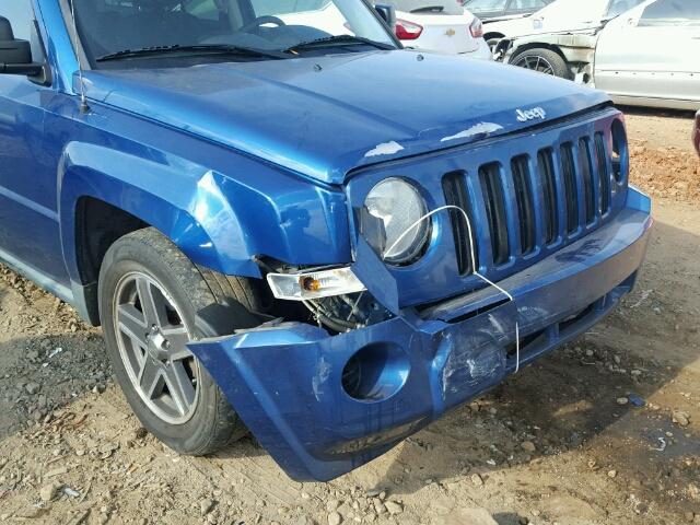 1J4NF2GB2AD512726 - 2010 JEEP PATRIOT SP BLUE photo 9