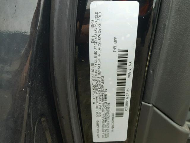 4S4WX86C964404031 - 2006 SUBARU B9 TRIBECA BLACK photo 10