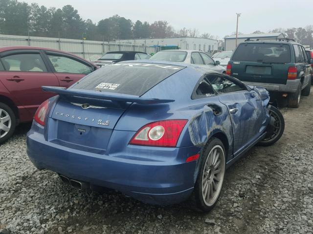 1C3AN79N25X040533 - 2005 CHRYSLER CROSSFIRE BLUE photo 4