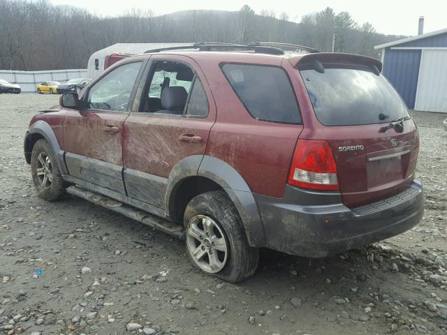 KNDJC733X55439419 - 2005 KIA SORENTO EX RED photo 3