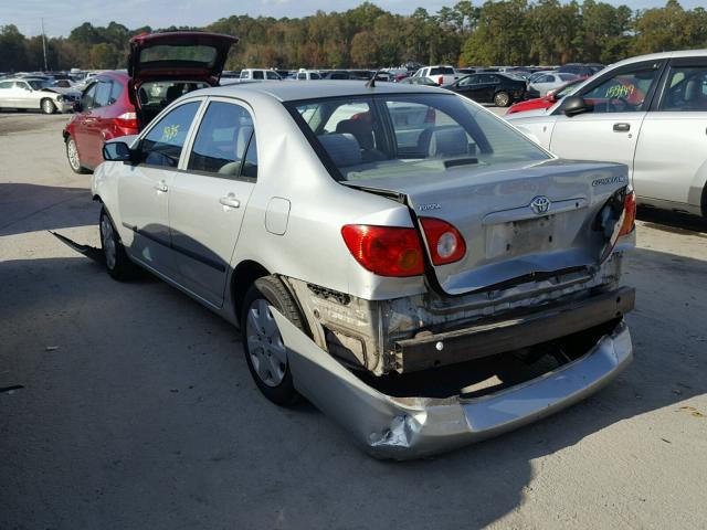 1NXBR32E24Z290518 - 2004 TOYOTA COROLLA CE SILVER photo 3