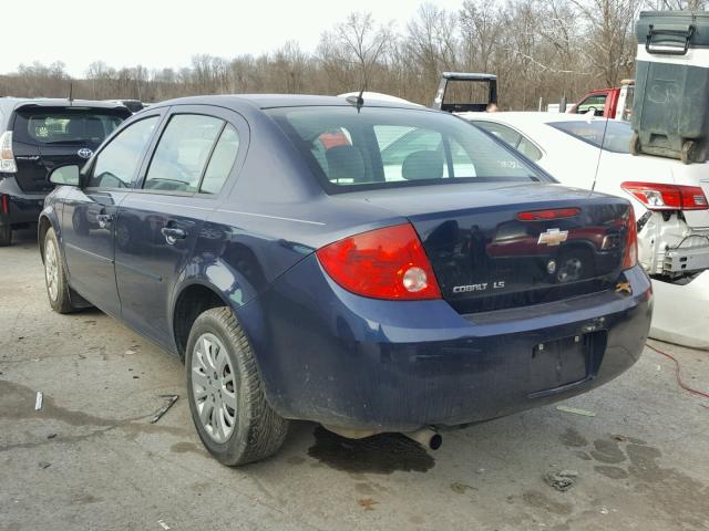 1G1AS58HX97144688 - 2009 CHEVROLET COBALT LS BLUE photo 3