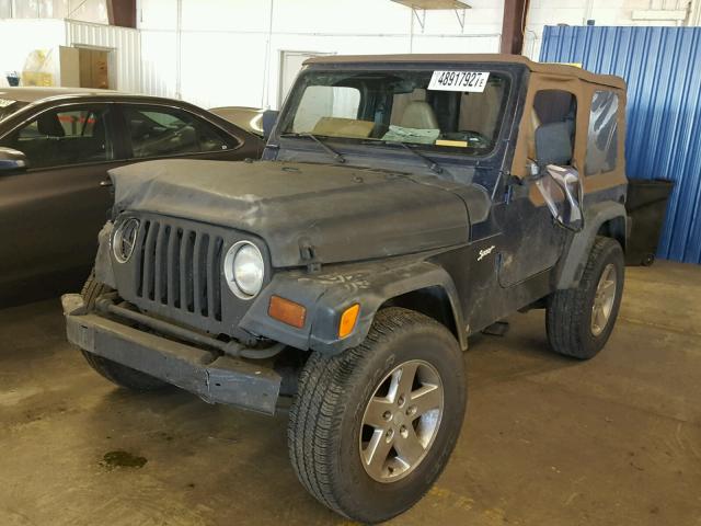 1J4FY19S9VP450123 - 1997 JEEP WRANGLER / BLUE photo 2