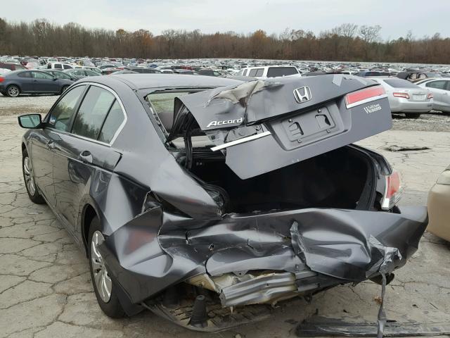 1HGCP2F36CA040654 - 2012 HONDA ACCORD LX GRAY photo 3