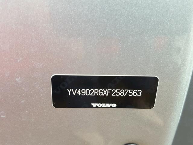 YV4902RGXF2587563 - 2015 VOLVO XC60 T6 SILVER photo 10