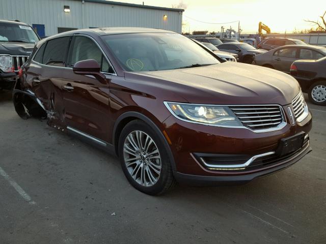 2LMTJ8LR2GBL62553 - 2016 LINCOLN MKX RESERV MAROON photo 1