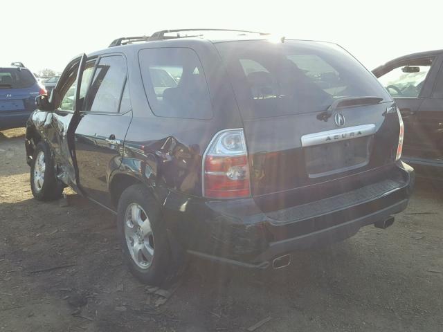 2HNYD18275H555558 - 2005 ACURA MDX BLACK photo 3