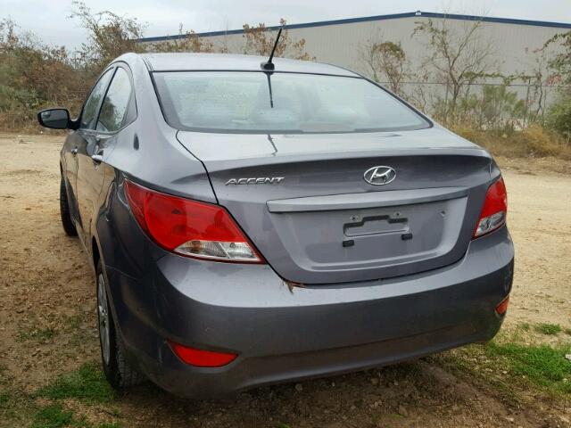 KMHCT4AE8FU802797 - 2015 HYUNDAI ACCENT GLS GRAY photo 3