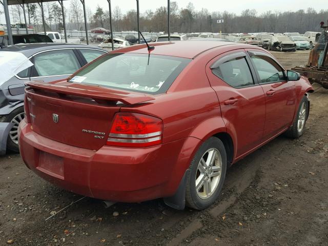 1B3LC56BX9N523621 - 2009 DODGE AVENGER SX RED photo 4