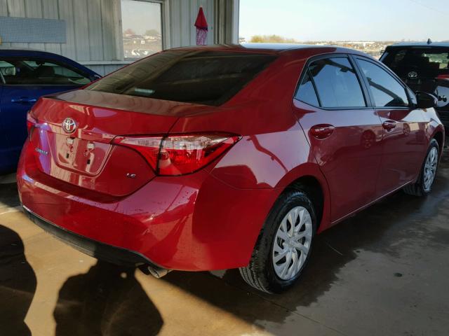 5YFBURHE0HP675687 - 2017 TOYOTA COROLLA L RED photo 4