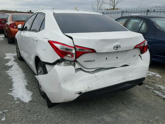 2T1BURHE7EC018512 - 2014 TOYOTA COROLLA L WHITE photo 3