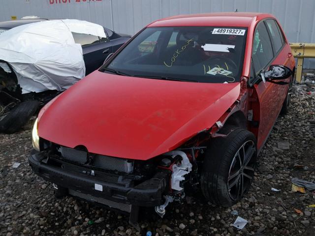 3VW447AU4HM062944 - 2017 VOLKSWAGEN GTI S/SE RED photo 2