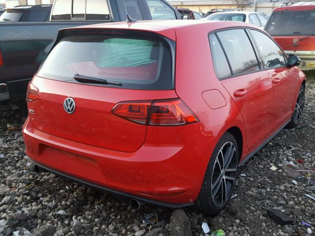 3VW447AU4HM062944 - 2017 VOLKSWAGEN GTI S/SE RED photo 4