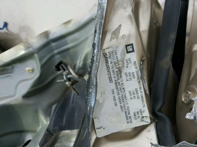 2G4WB52K541219087 - 2004 BUICK REGAL LS GOLD photo 10