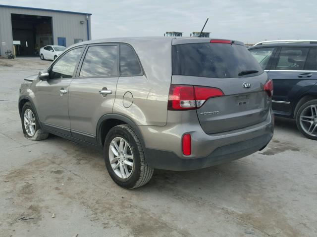 5XYKT4A63EG424249 - 2014 KIA SORENTO LX GRAY photo 3