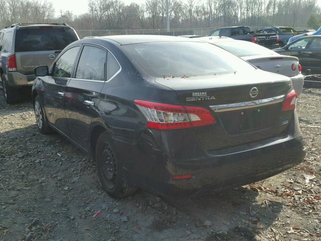 1N4AB7AP2DN907396 - 2013 NISSAN SENTRA S BLACK photo 3