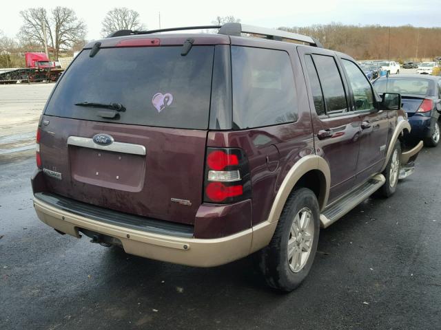 1FMEU74E76ZA08203 - 2006 FORD EXPLORER E BURGUNDY photo 4