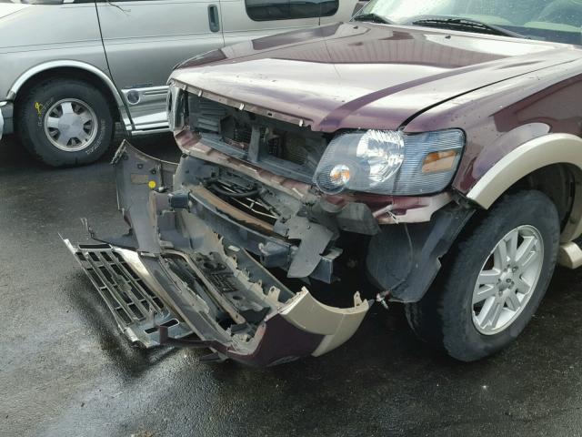 1FMEU74E76ZA08203 - 2006 FORD EXPLORER E BURGUNDY photo 9