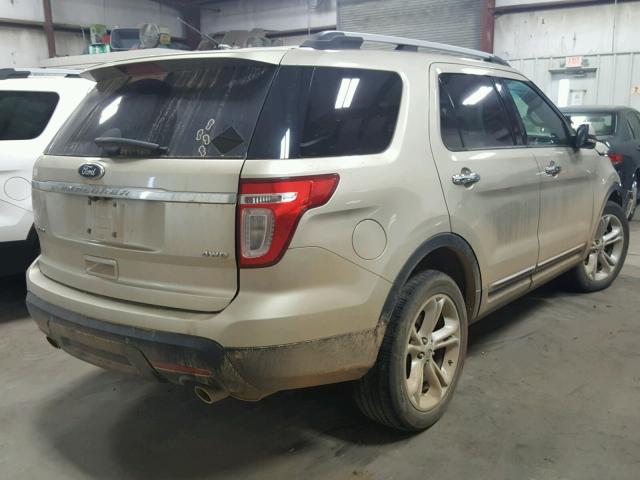 1FMHK8F80BGA24278 - 2011 FORD EXPLORER L BEIGE photo 4