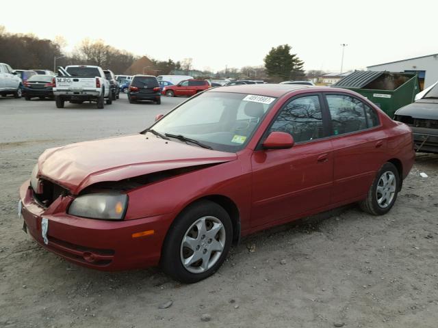 KMHDN46D54U817575 - 2004 HYUNDAI ELANTRA GL BURGUNDY photo 2