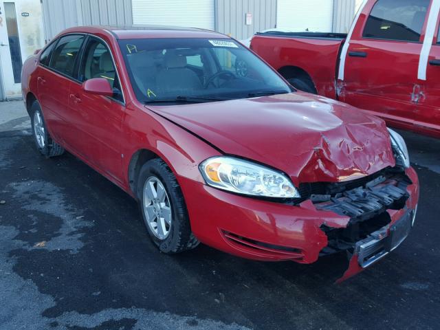 2G1WT58N989162430 - 2008 CHEVROLET IMPALA LT RED photo 1