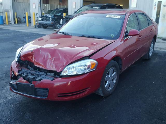 2G1WT58N989162430 - 2008 CHEVROLET IMPALA LT RED photo 2