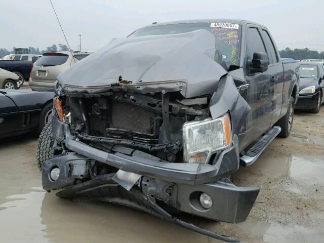 1FTFX1CF8DFB09417 - 2013 FORD F150 SUPER GRAY photo 2