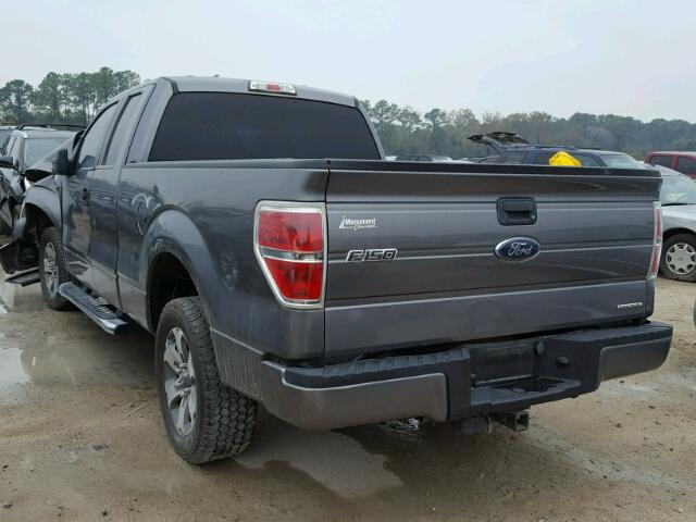 1FTFX1CF8DFB09417 - 2013 FORD F150 SUPER GRAY photo 3