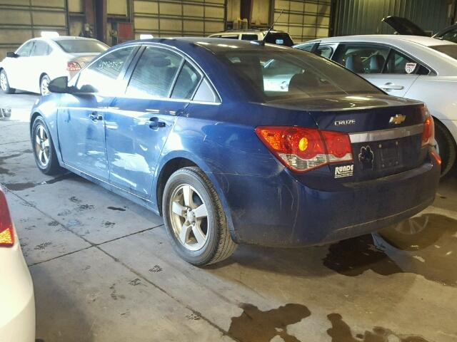 1G1PC5SB9D7212788 - 2013 CHEVROLET CRUZE LT BLUE photo 3