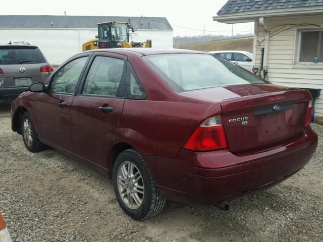 1FAFP34N17W104278 - 2007 FORD FOCUS ZX4 RED photo 3