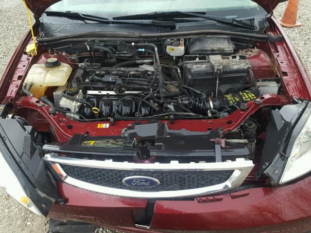 1FAFP34N17W104278 - 2007 FORD FOCUS ZX4 RED photo 7