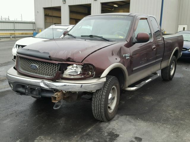 1FTRX18L11NA31916 - 2001 FORD F150 MAROON photo 2