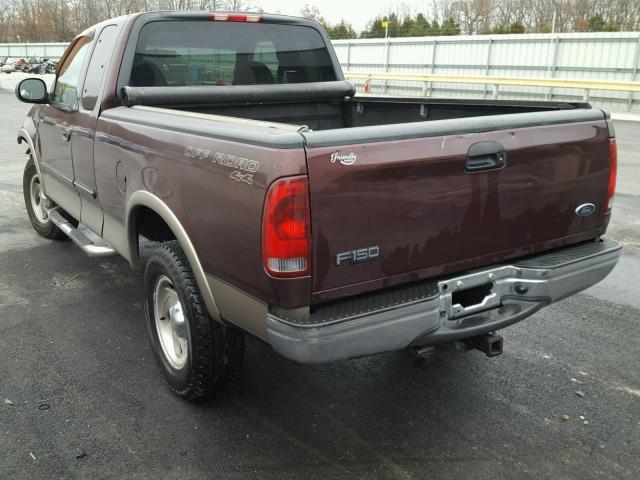 1FTRX18L11NA31916 - 2001 FORD F150 MAROON photo 3