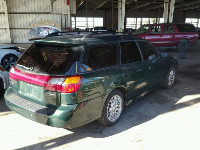 4S3BH645427302797 - 2002 SUBARU LEGACY GT GREEN photo 4