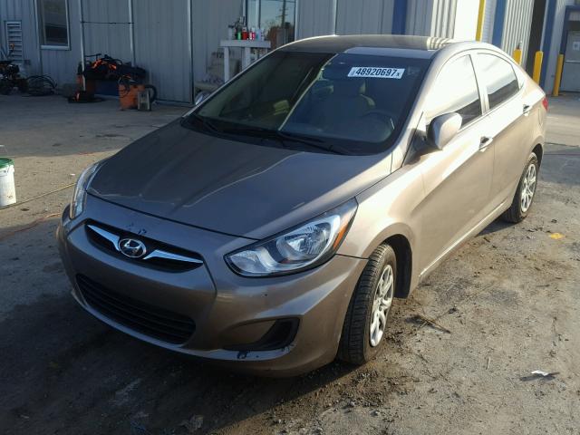 KMHCT4AE0CU243113 - 2012 HYUNDAI ACCENT GLS TAN photo 2