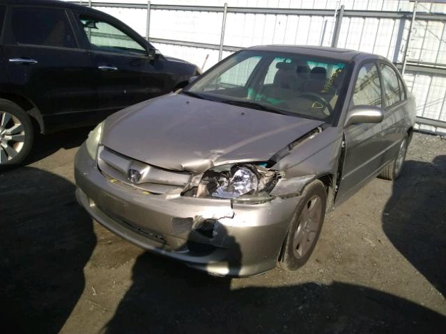 2HGES26844H514736 - 2004 HONDA CIVIC EX TAN photo 2