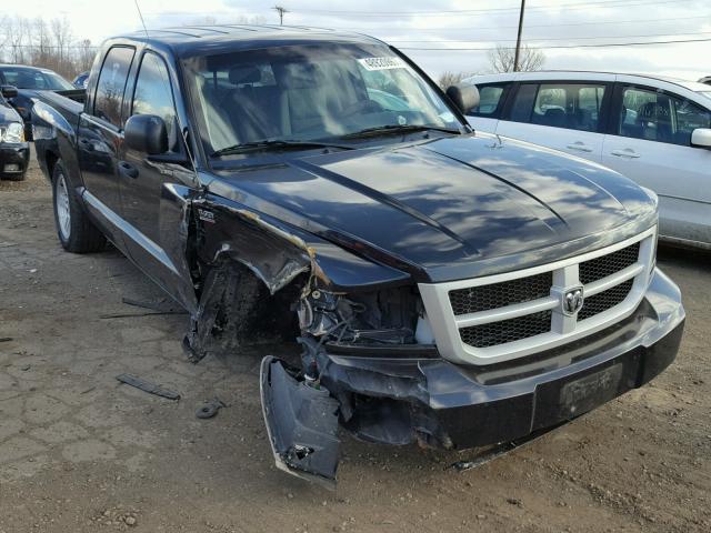 1D7CW3GP4AS116846 - 2010 DODGE DAKOTA SXT BLACK photo 1