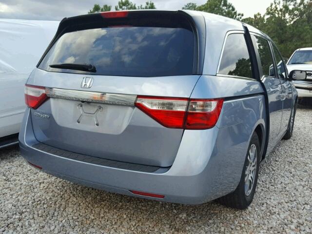 5FNRL5H64CB122676 - 2012 HONDA ODYSSEY EX BLUE photo 4