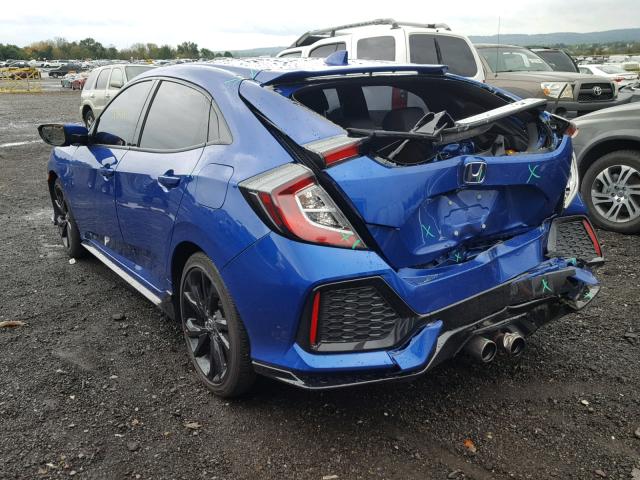 SHHFK7H49HU405578 - 2017 HONDA CIVIC SPOR BLUE photo 3