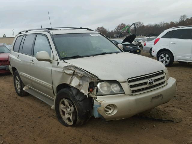 JTEGF21A720058668 - 2002 TOYOTA HIGHLANDER CREAM photo 1