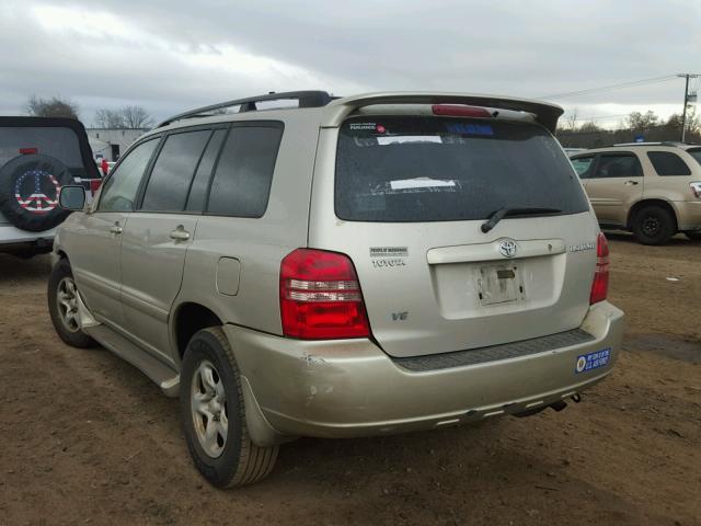 JTEGF21A720058668 - 2002 TOYOTA HIGHLANDER CREAM photo 3