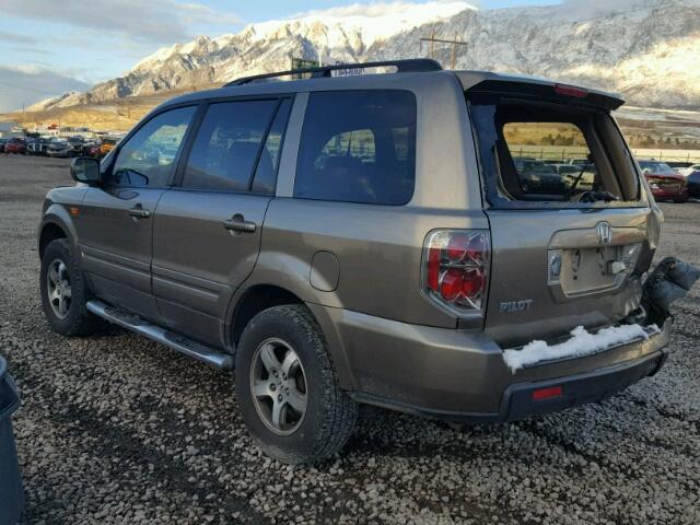 5FNYF18788B017814 - 2008 HONDA PILOT EXL BROWN photo 3