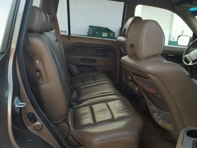 5FNYF18788B017814 - 2008 HONDA PILOT EXL BROWN photo 6