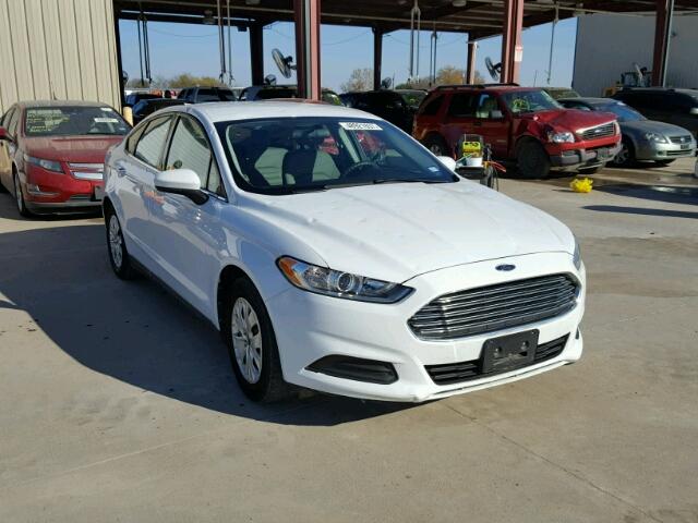 3FA6P0G71DR205170 - 2013 FORD FUSION S WHITE photo 1